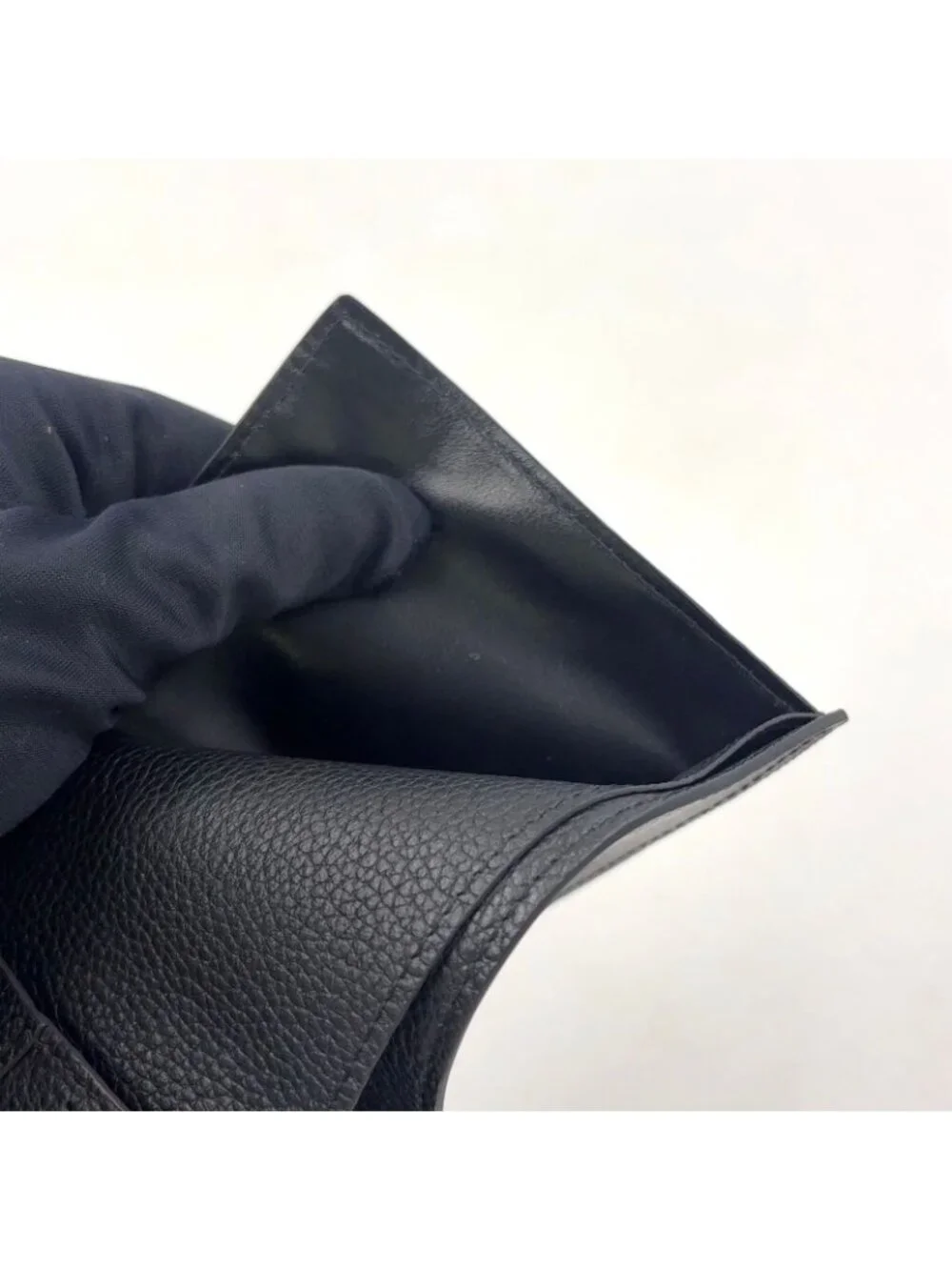 Louis Vuitton Portefeuille Calf Correspondence Leather Black Bi Foldwallet